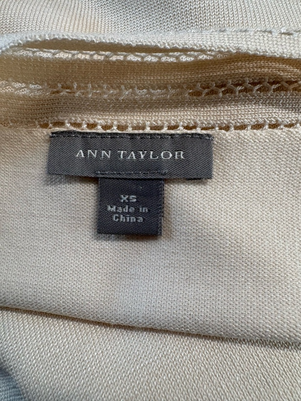 Ann Taylor Cream Knit Top - Picture 3 of 3